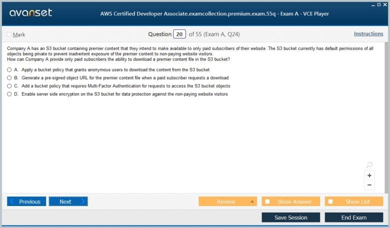 Visual AWS-Certified-Developer-Associate Cert Test